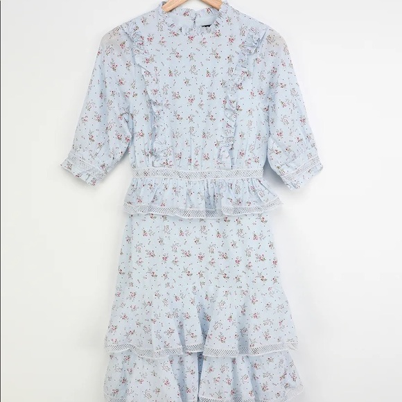 Lulu’s Light Blue Tiered Midi Dress - Picture 5 of 7